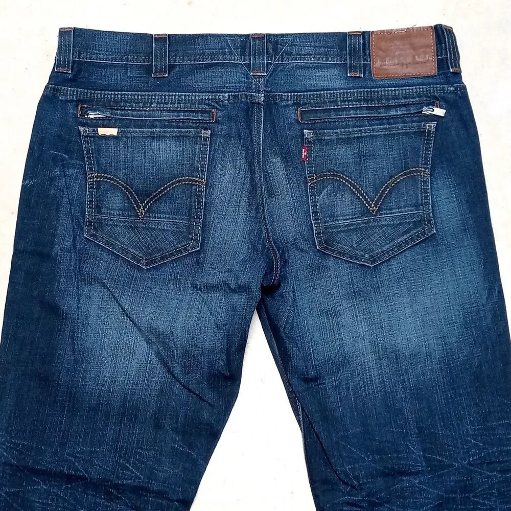 Levi's 511 Skinny Jeans Size 40x32 Slim Fit Y2K Zipper Pocket Denim VTG